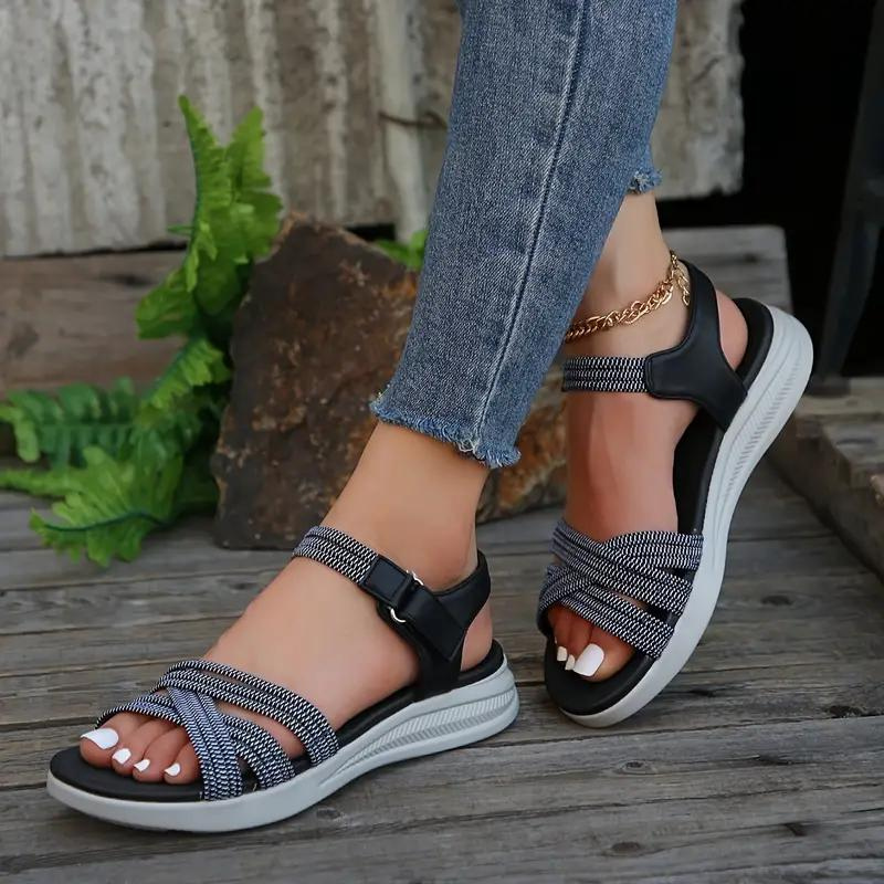 Sandali ortopedici, cinturini elastici, suola morbida, scarpe estive, sandali per l'esterno-Modaso