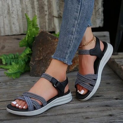 Sandali ortopedici, cinturini elastici, suola morbida, scarpe estive, sandali per l'esterno-Modaso