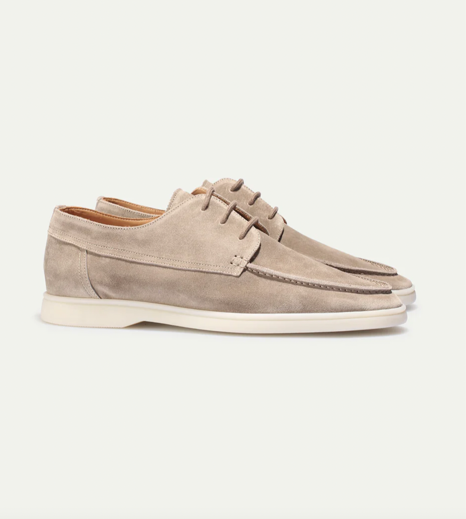 Scarpe Oxford | Stringate | Scamosciate | Scarpe eleganti | Scarpe da uomo-Beige chiaro-36-Modasso