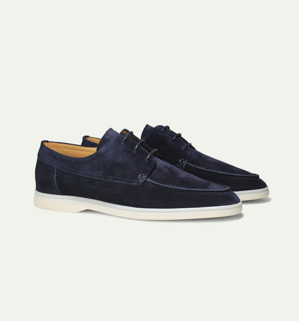 Scarpe Oxford | Stringate | Scamosciate | Scarpe eleganti | Scarpe da uomo-Blu Navy-36-Modasso