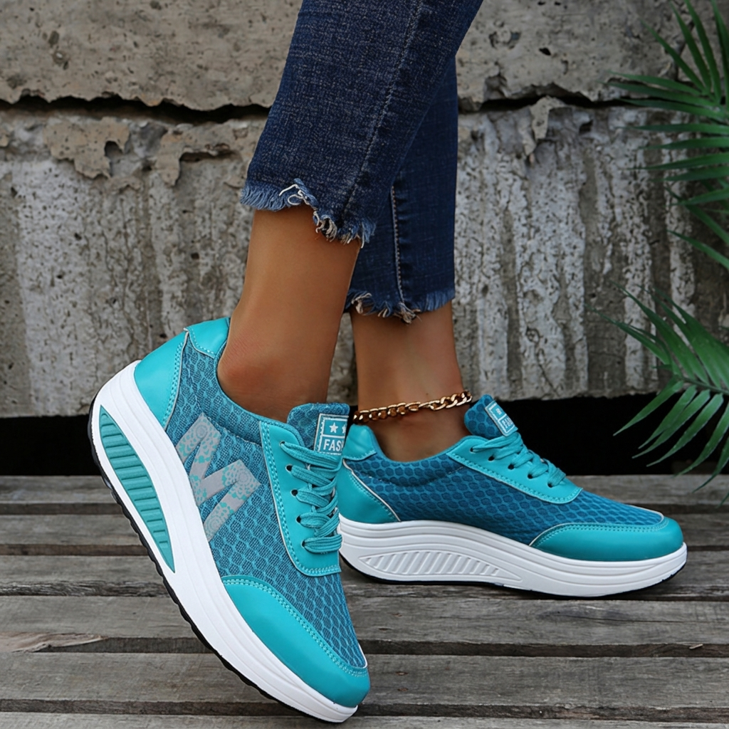 Scarpe Sportive con Suola Ortopedica a U-Blu azzurro-36-Modaso