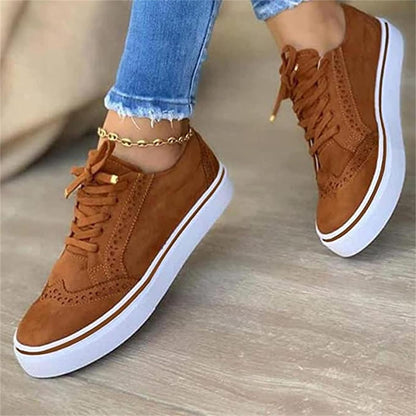 Sneakers da donna | Stringate | Suola spessa | Scarpe per il tempo libero | Scarpe ortopediche da donna-Modasso