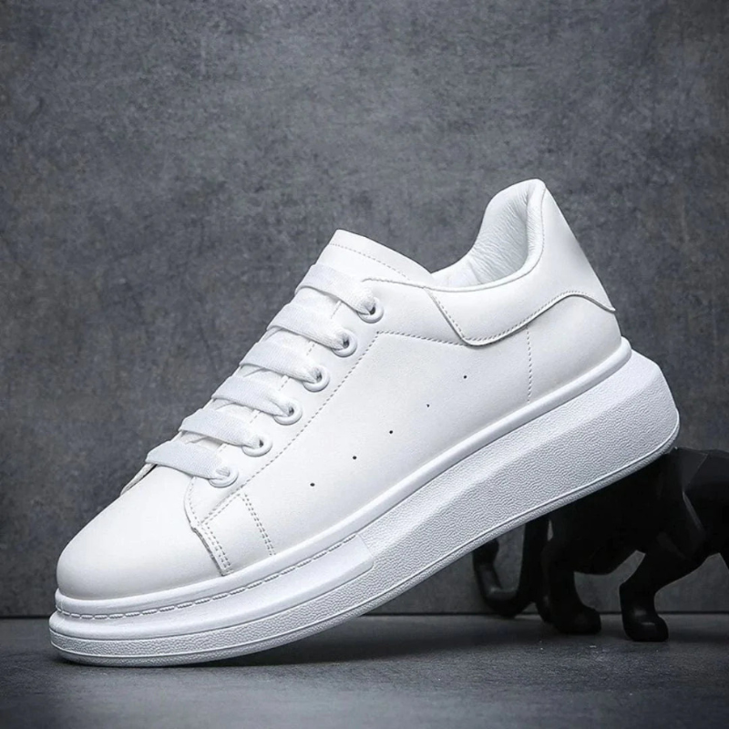 Sneakers da uomo | Con lacci | Per tutti i giorni | Sneakers slip-on | Sneakers bianche-Bianco-39-Modasso