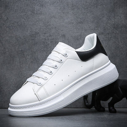 Sneakers da uomo | Con lacci | Per tutti i giorni | Sneakers slip-on | Sneakers bianche-Bianco/Nero-39-Modasso