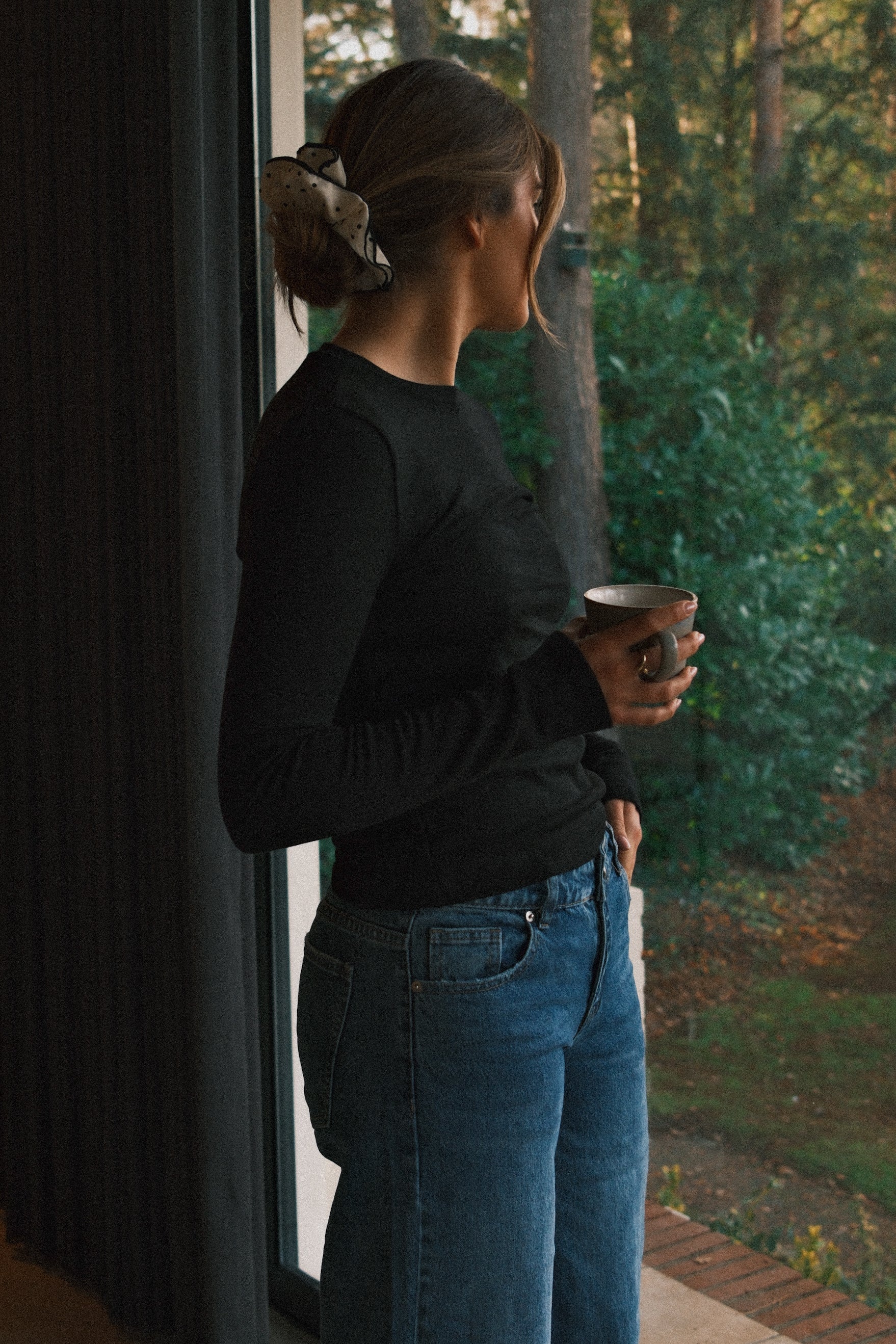 T-SHIRT A MANICA LUNGA RUDY NERA-Modaso