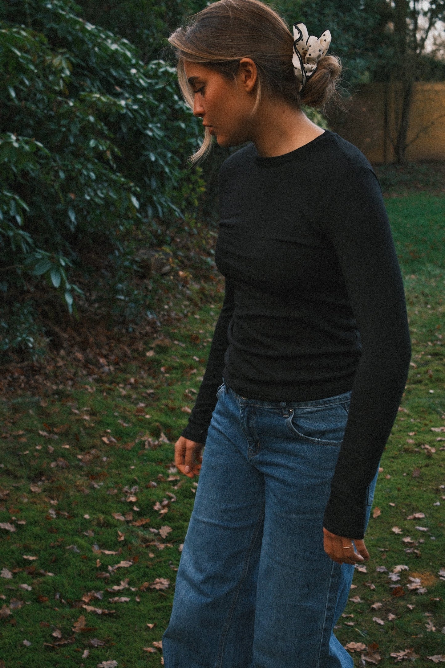 T-SHIRT A MANICA LUNGA RUDY NERA-Modaso