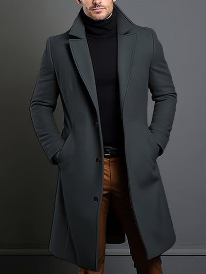 Trench Da Uomo - misto lana - monopetto - Trench di lana - Giacche da uomo-Modasso