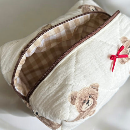 Trousse da Trucco Trapuntata con Orsetti da Donna-Modaso