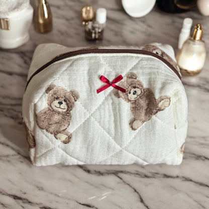 Trousse da Trucco Trapuntata con Orsetti da Donna-Modaso