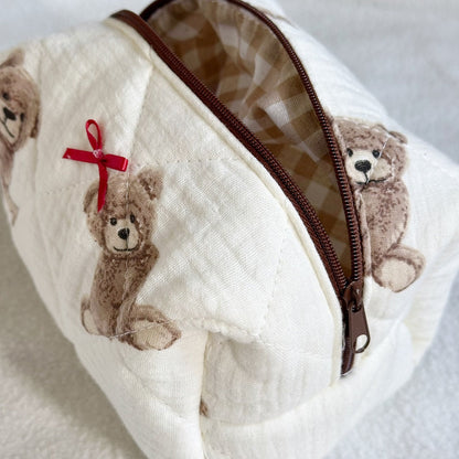 Trousse da Trucco Trapuntata con Orsetti da Donna-Modaso