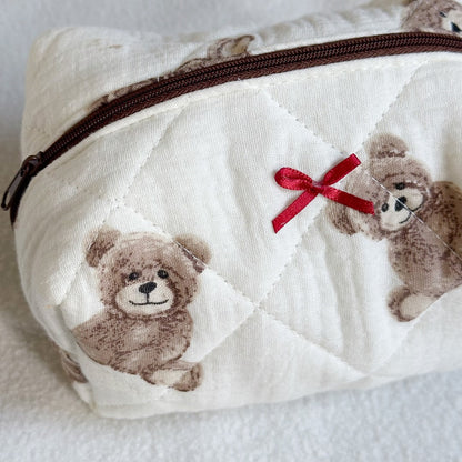 Trousse da Trucco Trapuntata con Orsetti da Donna-Modaso