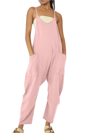 Tuta da donna | Senza maniche | Vestibilità ampia | Tuta casual | Salopette da donna-Modasso