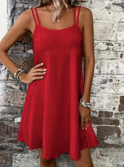 Vestito Estivo, Senza Maniche, Mini, Vestito Cami, Vestito da Sole-Modaso
