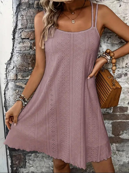Vestito Estivo, Senza Maniche, Mini, Vestito Cami, Vestito da Sole-Modaso
