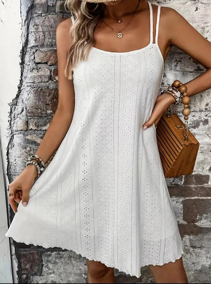 Vestito Estivo, Senza Maniche, Mini, Vestito Cami, Vestito da Sole-Modaso