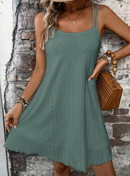 Vestito Estivo, Senza Maniche, Mini, Vestito Cami, Vestito da Sole-Modaso
