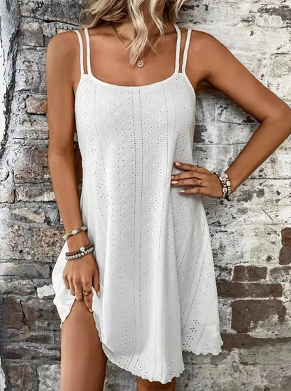 Vestito Estivo, Senza Maniche, Mini, Vestito Cami, Vestito da Sole-Modaso
