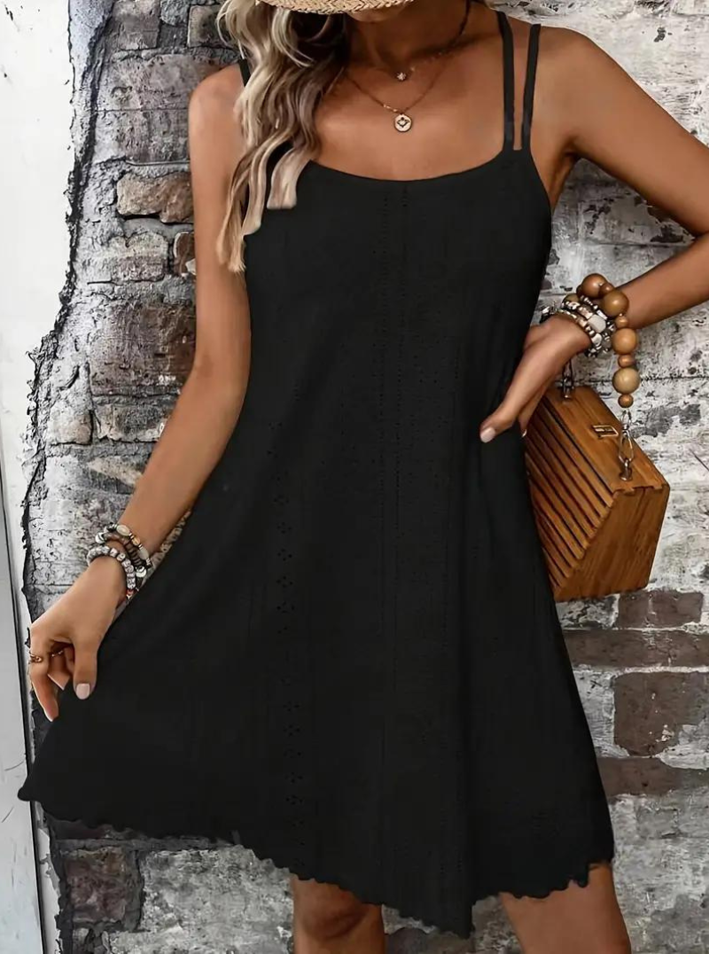 Vestito Estivo, Senza Maniche, Mini, Vestito Cami, Vestito da Sole-Modaso