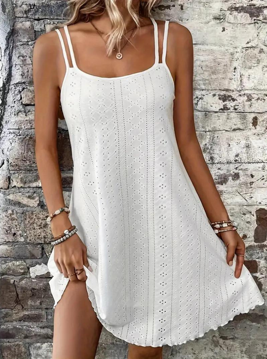 Vestito Estivo, Senza Maniche, Mini, Vestito Cami, Vestito da Sole-Modaso