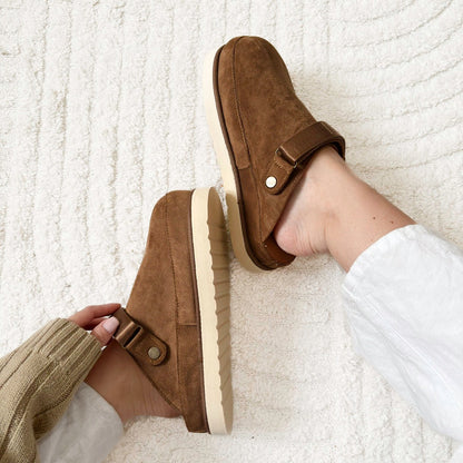 Zoccoli Platform da Donna in Camoscio-Marrone-35-36-Modaso