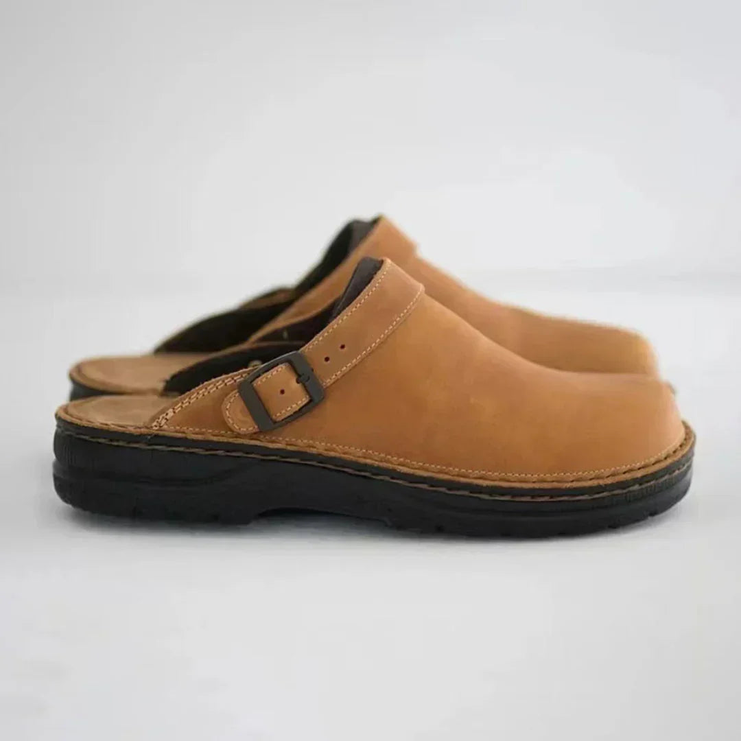 Zoccoli da Uomo, Ortopedici, in Pelle, Slip On-Modaso