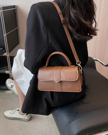 Borsa a Mano Donna, Pattina con Fibbia, Tracolla Rimovibile-Modaso