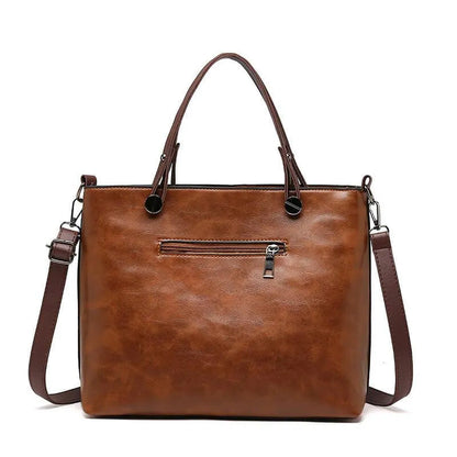 Borsa con Tasche Esterne Donna, Ecopelle, Tracolla Regolabile-Modaso
