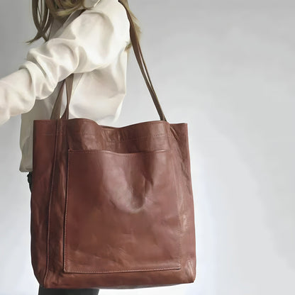 Borsa Shopper Donna, Ecopelle Morbida, Grande Capienza-Modaso