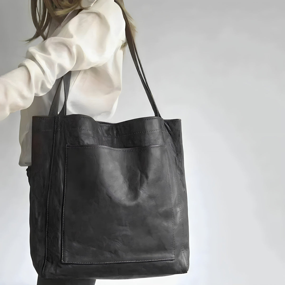 Borsa Shopper Donna, Ecopelle Morbida, Grande Capienza-Modaso