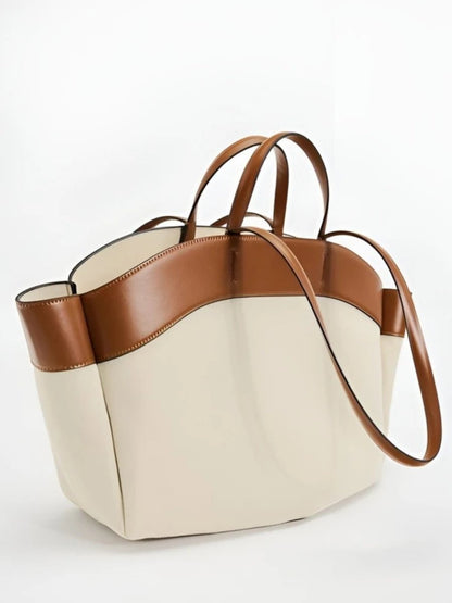 Borsa Shopping Donna, Tela, Rifiniture in Ecopelle, Tracolla-Modaso