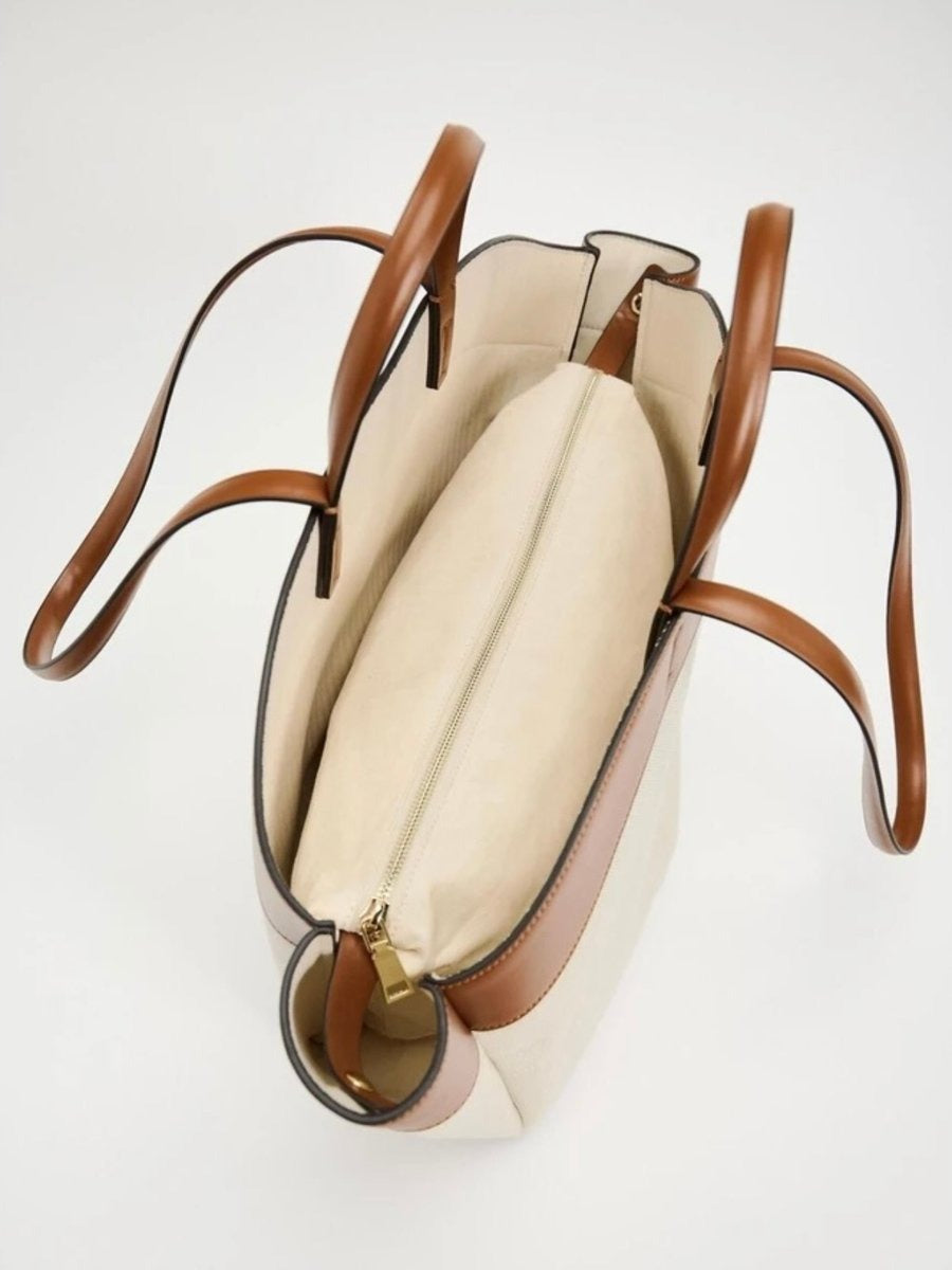 Borsa Shopping Donna, Tela, Rifiniture in Ecopelle, Tracolla-Modaso