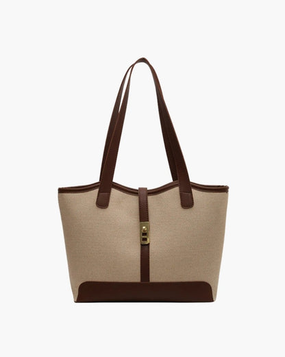 Borsa Tote Donna, Tela e Pelle, Chiusura Girevole-Modaso
