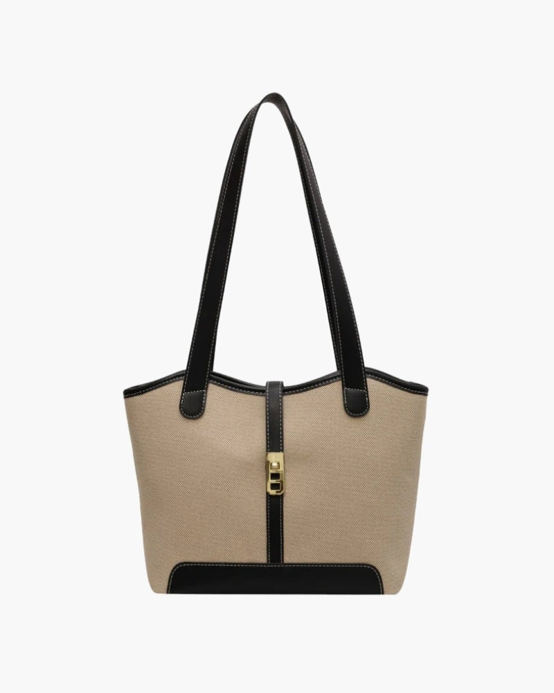 Borsa Tote Donna, Tela e Pelle, Chiusura Girevole-Modaso
