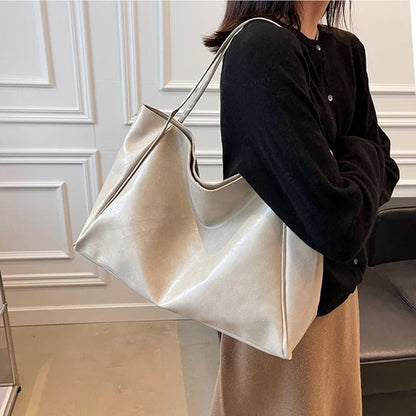 Borsa Vintage Donna, Ecopelle, Spallacci Doppi, Grande Capienza-Modaso