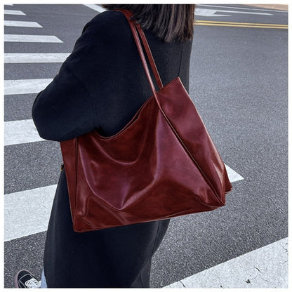 Borsa Vintage Donna, Ecopelle, Spallacci Doppi, Grande Capienza-Modaso