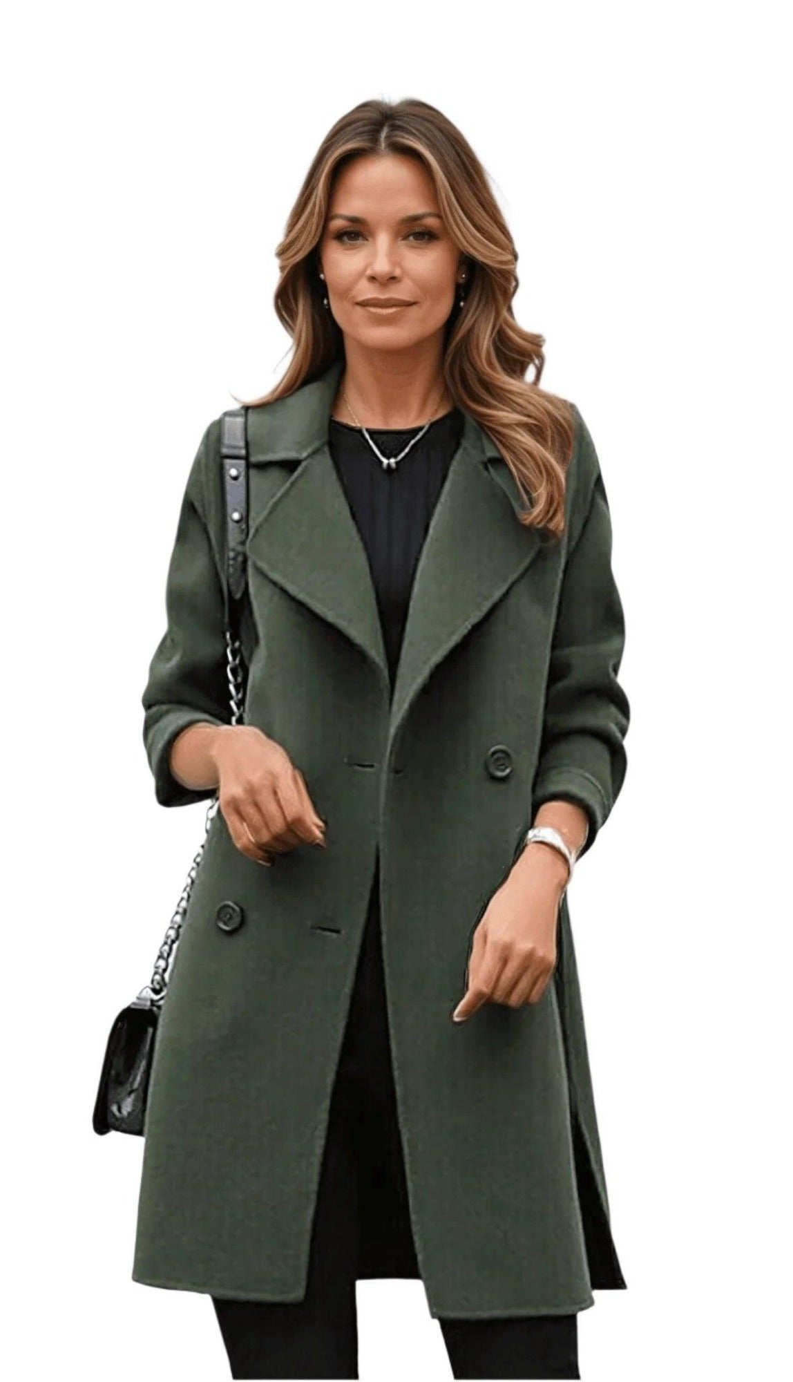 Cappotto Donna, Lungo, Doppiopetto, Revers Classico-Modaso