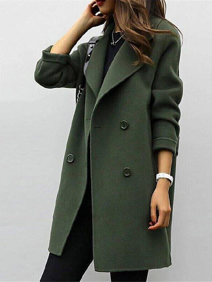 Cappotto Donna, Lungo, Doppiopetto, Revers Classico-Modaso