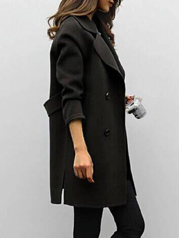Cappotto Donna, Lungo, Doppiopetto, Revers Classico-Modaso