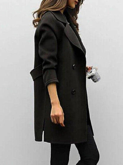 Cappotto Donna, Lungo, Doppiopetto, Revers Classico-Modaso