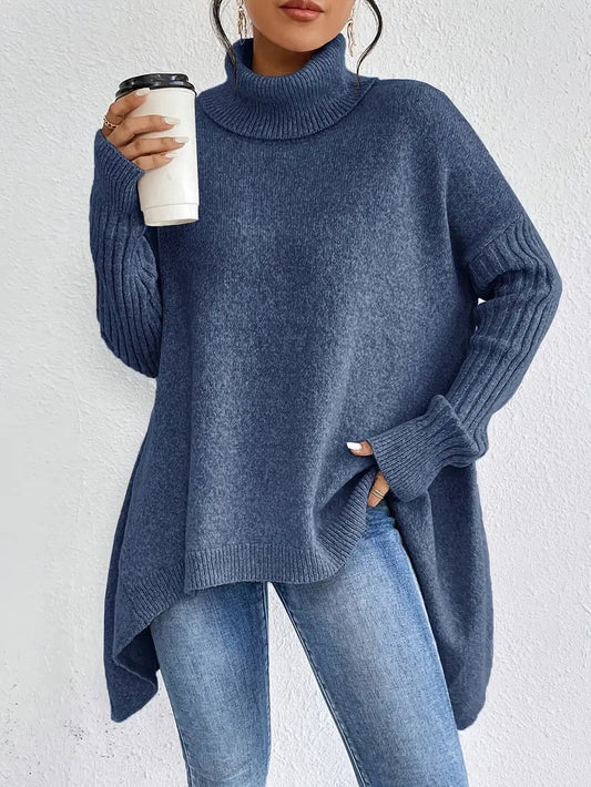 Dolcevita Donna, Lungo, Oversize, Orlo Asimmetrico-Modaso
