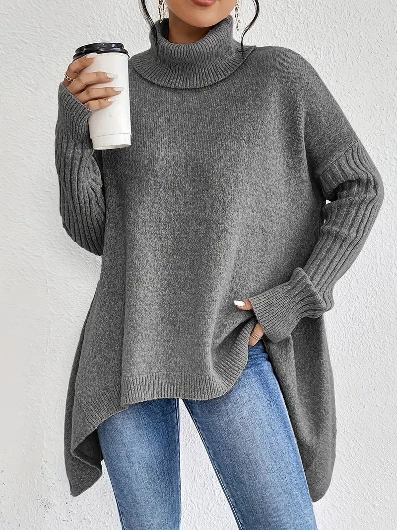 Dolcevita Donna, Lungo, Oversize, Orlo Asimmetrico-Modaso