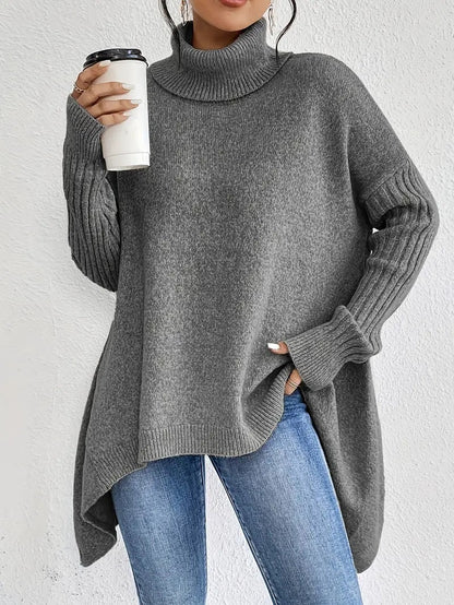 Dolcevita Donna, Lungo, Oversize, Orlo Asimmetrico-Modaso
