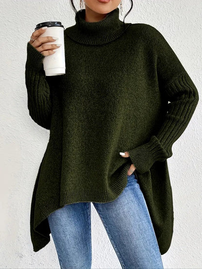 Dolcevita Donna, Lungo, Oversize, Orlo Asimmetrico-Modaso