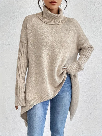 Dolcevita Donna, Lungo, Oversize, Orlo Asimmetrico-Modaso
