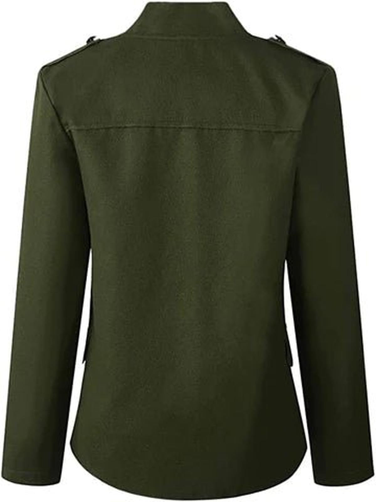 Giacca Corta Donna, Bottoni Frontali, Spalline, Collo Alto-Modaso