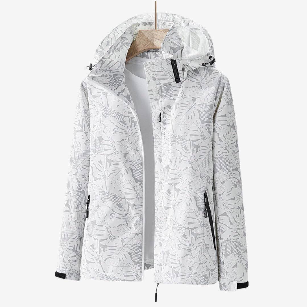 Giacca Impermeabile Donna, Cappuccio, Antivento, Tasche con Zip-Modaso