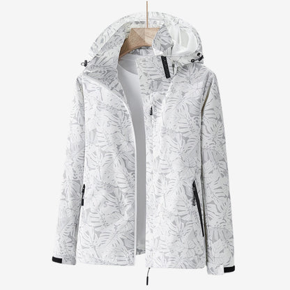Giacca Impermeabile Donna, Cappuccio, Antivento, Tasche con Zip-Modaso