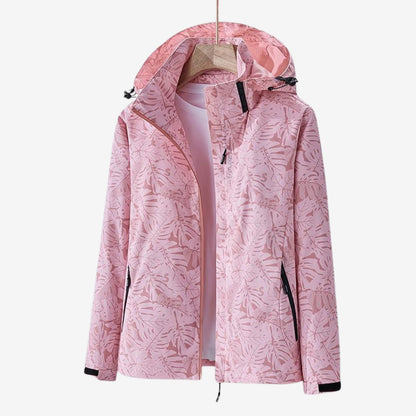 Giacca Impermeabile Donna, Cappuccio, Antivento, Tasche con Zip-Modaso