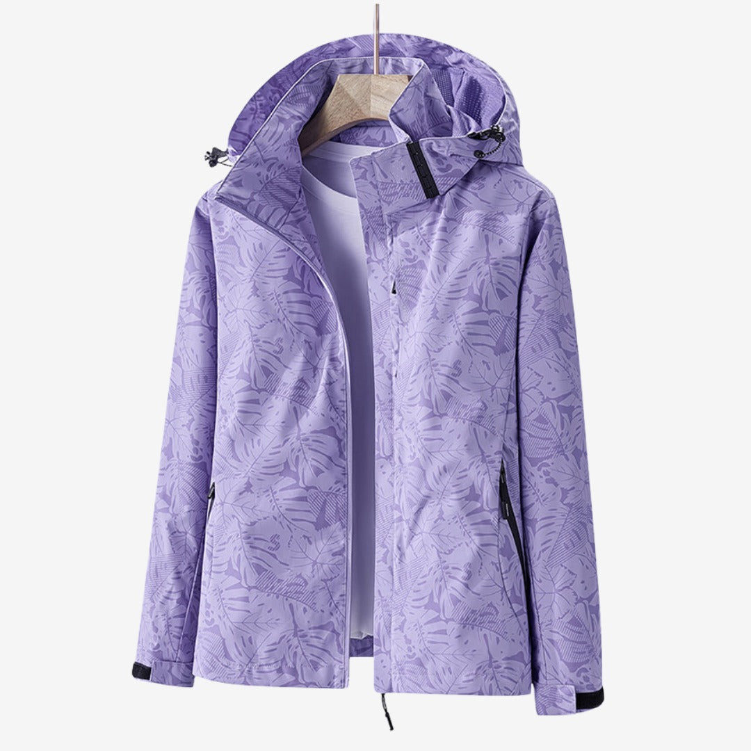 Giacca Impermeabile Donna, Cappuccio, Antivento, Tasche con Zip-Modaso