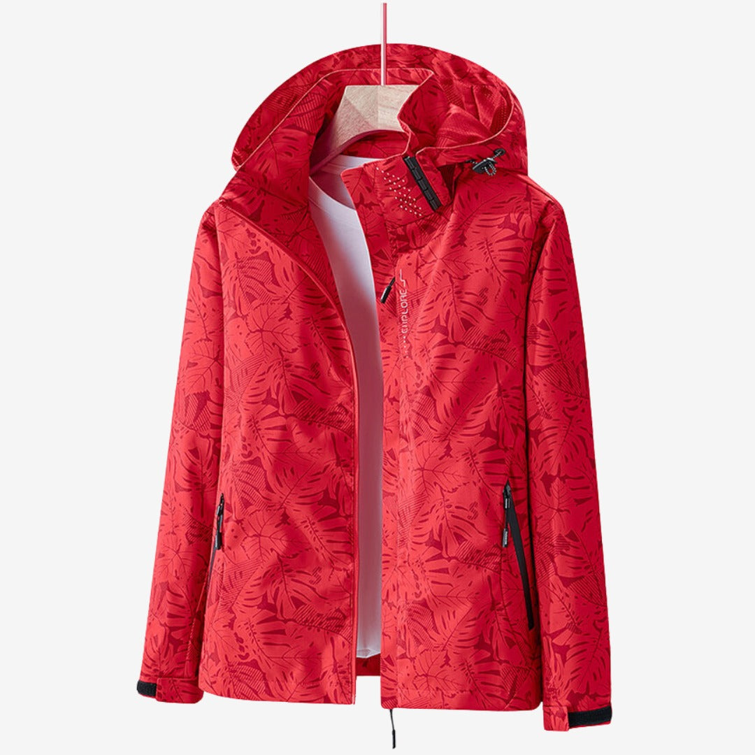Giacca Impermeabile Donna, Cappuccio, Antivento, Tasche con Zip-Modaso